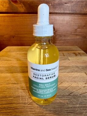 Vitamins and Sea Beauty Sea Salt Collagen Peptides Restorative Facial Serum 2 oz